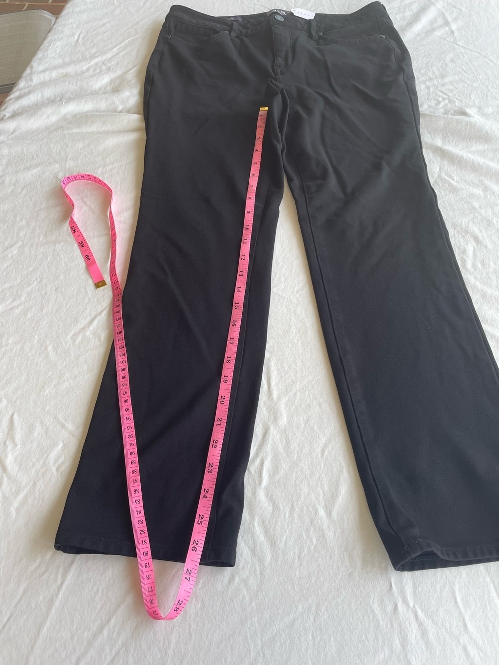 🖤 NYDJ Sheri Slim Black Bootcut Pants Size 8 Lift Tuck Career Travel Stretch